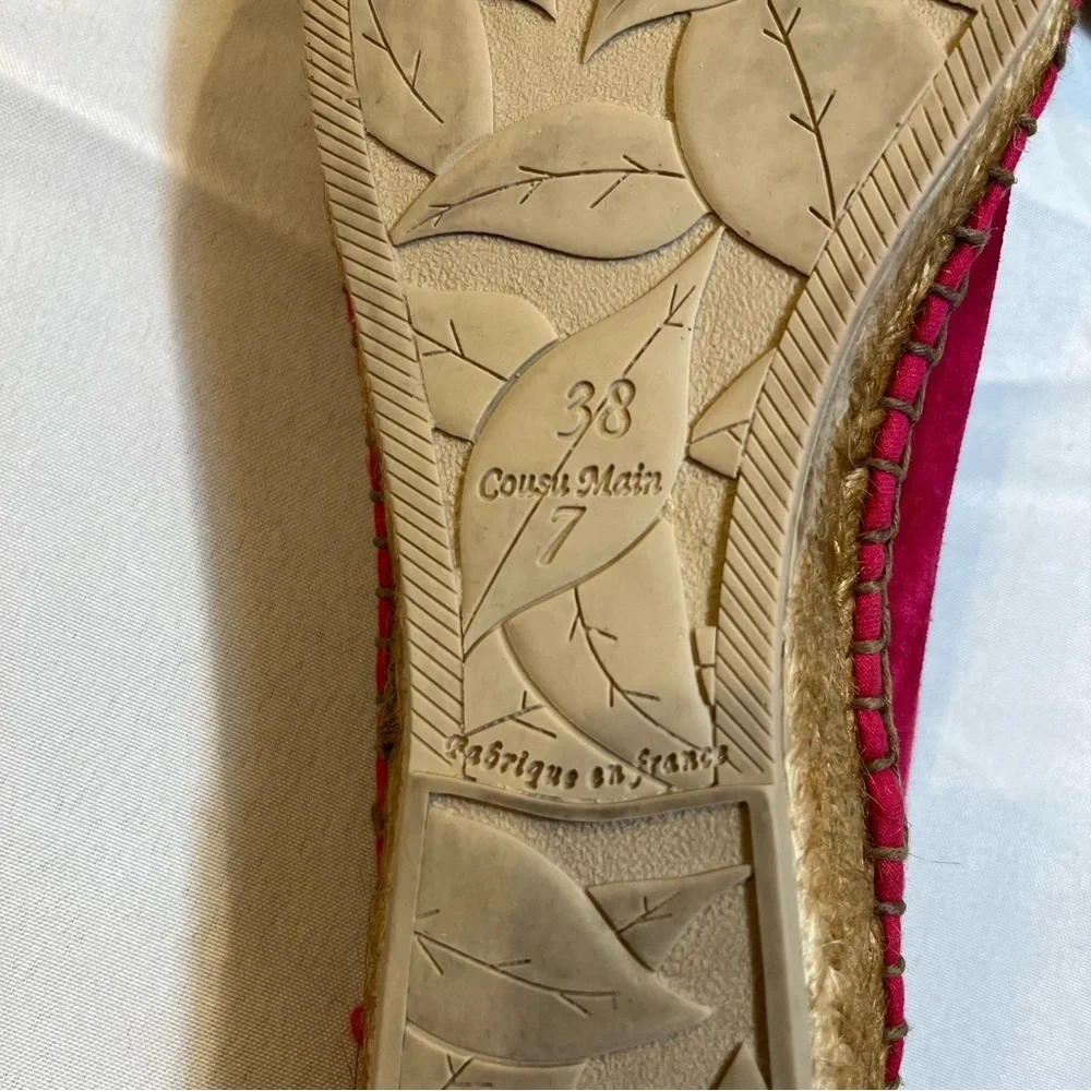 Pare Gabia Women’s Espadrilles Size 37 Suede Color Fuchsia Made in Spain